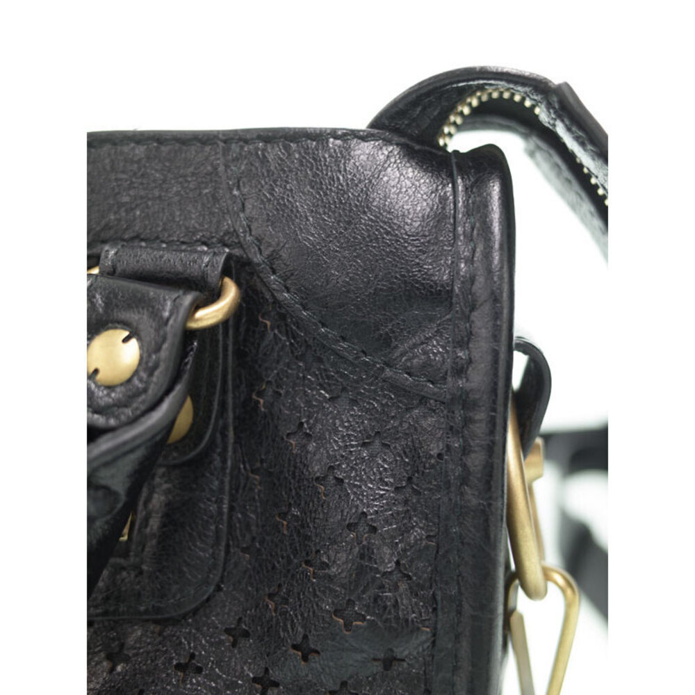 Balenciaga 2way Black Crossbody Perforated City Bag - Picture 6 of 9